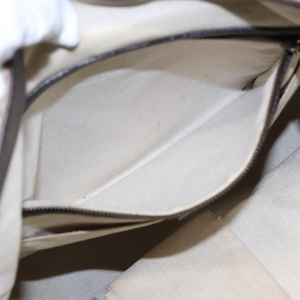 GUCCI Diamante Hand Bag Canvas Beige Gold 251826 ki4830