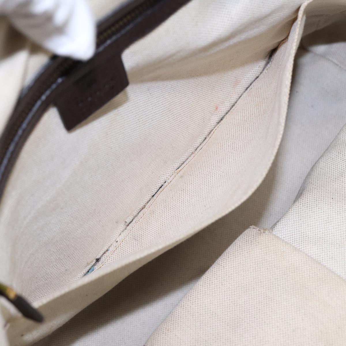 GUCCI Diamante Hand Bag Canvas Beige Gold 251826 ki4830