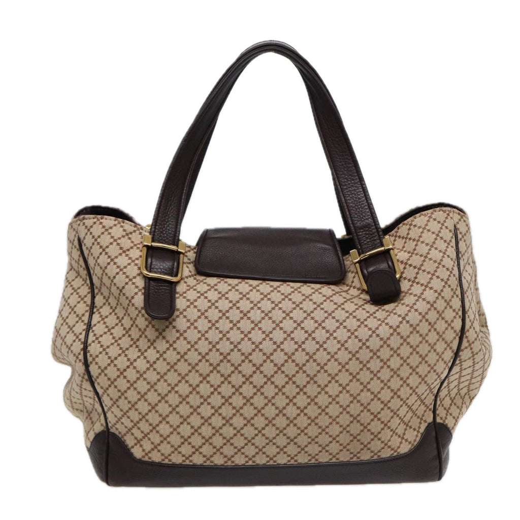 GUCCI Diamante Hand Bag Canvas Beige Gold 251826 ki4830