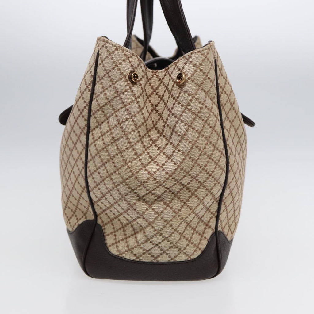 GUCCI Diamante Hand Bag Canvas Beige Gold 251826 ki4830