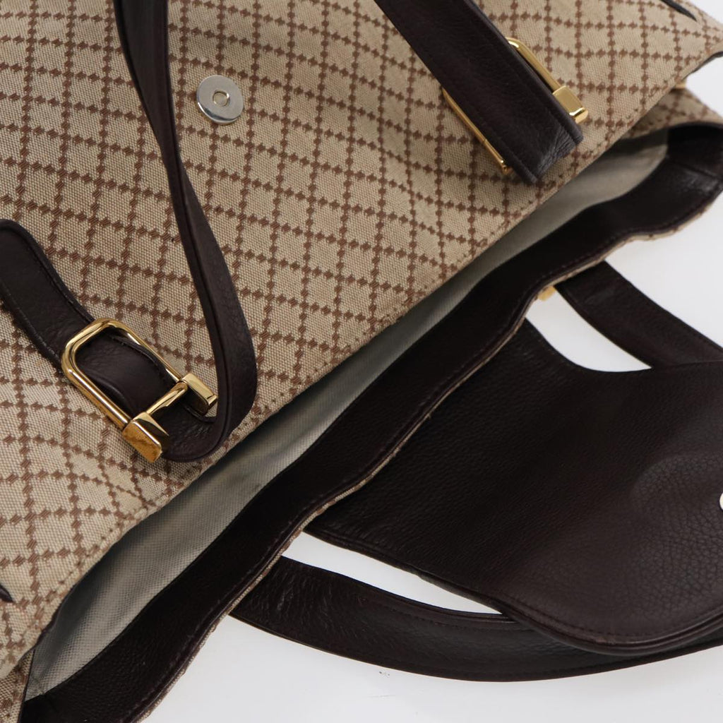 GUCCI Diamante Hand Bag Canvas Beige Gold 251826 ki4830