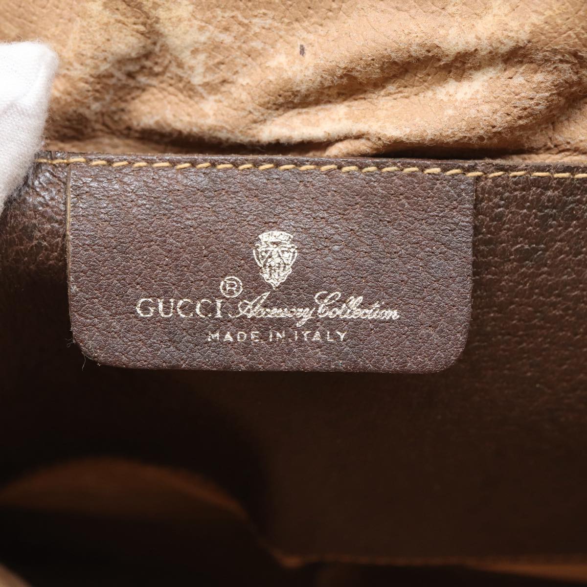 GUCCI GG Supreme Web Sherry Line Shoulder Bag Beige Gold 904 02 047 ki4835