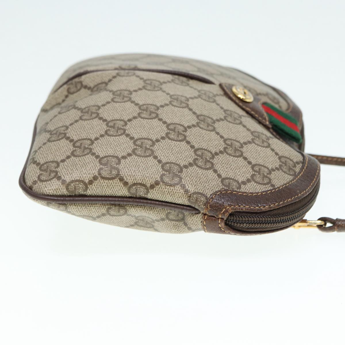 GUCCI GG Supreme Web Sherry Line Shoulder Bag Beige Gold 904 02 047 ki4835