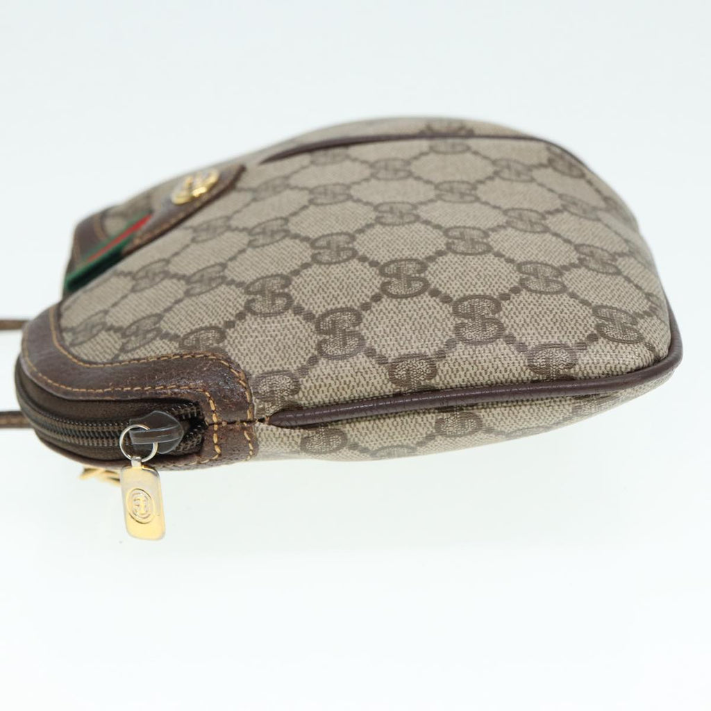 GUCCI GG Supreme Web Sherry Line Shoulder Bag Beige Gold 904 02 047 ki4835