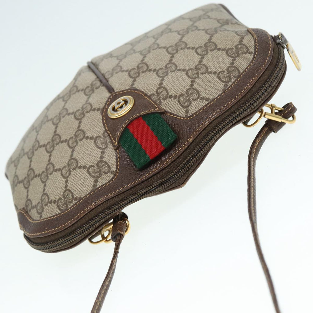 GUCCI GG Supreme Web Sherry Line Shoulder Bag Beige Gold 904 02 047 ki4835