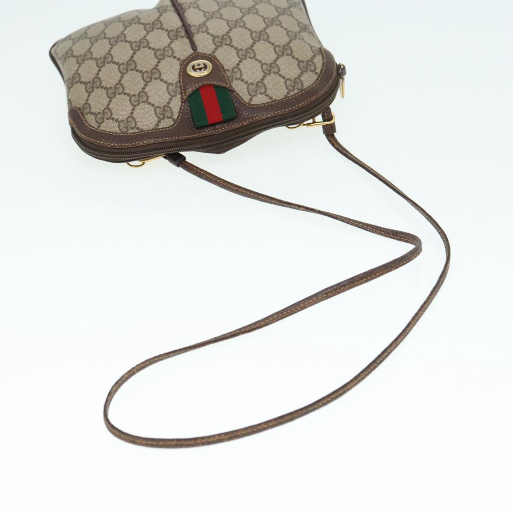 GUCCI GG Supreme Web Sherry Line Shoulder Bag Beige Gold 904 02 047 ki4835