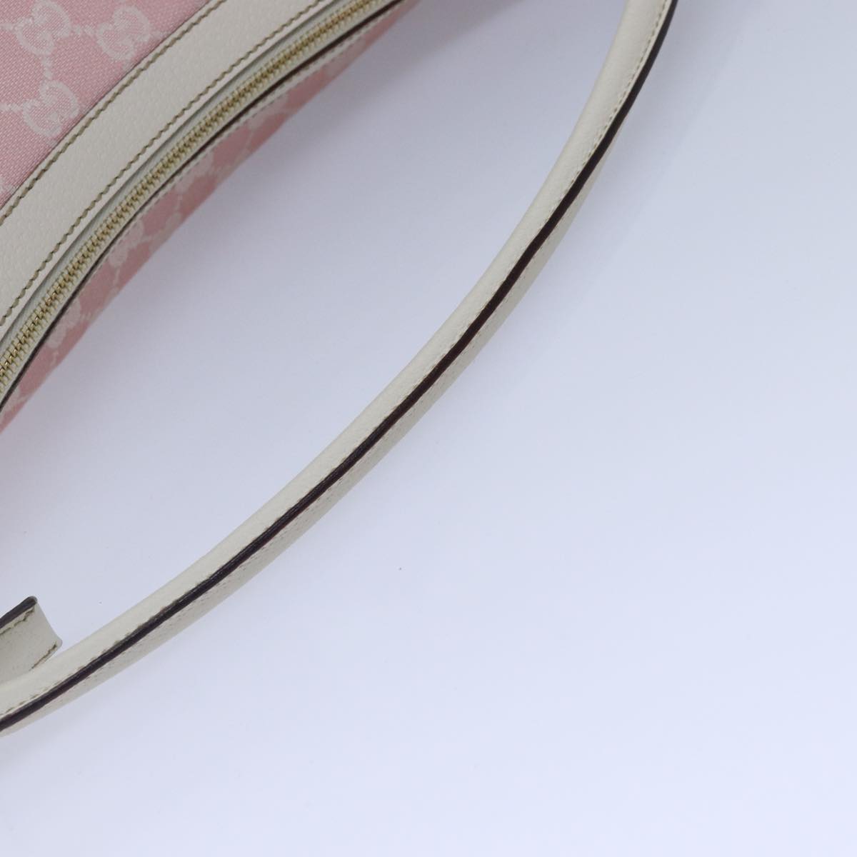 GUCCI GG Canvas Shoulder Bag Pink White Silver 153025 ki4845