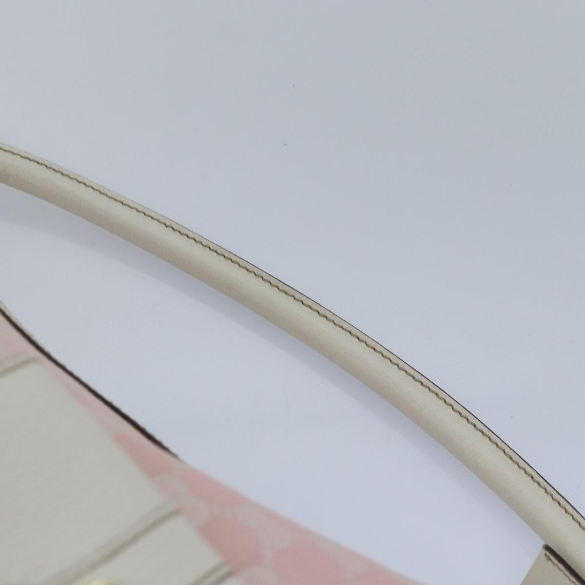 GUCCI GG Canvas Shoulder Bag Pink White Silver 153025 ki4845