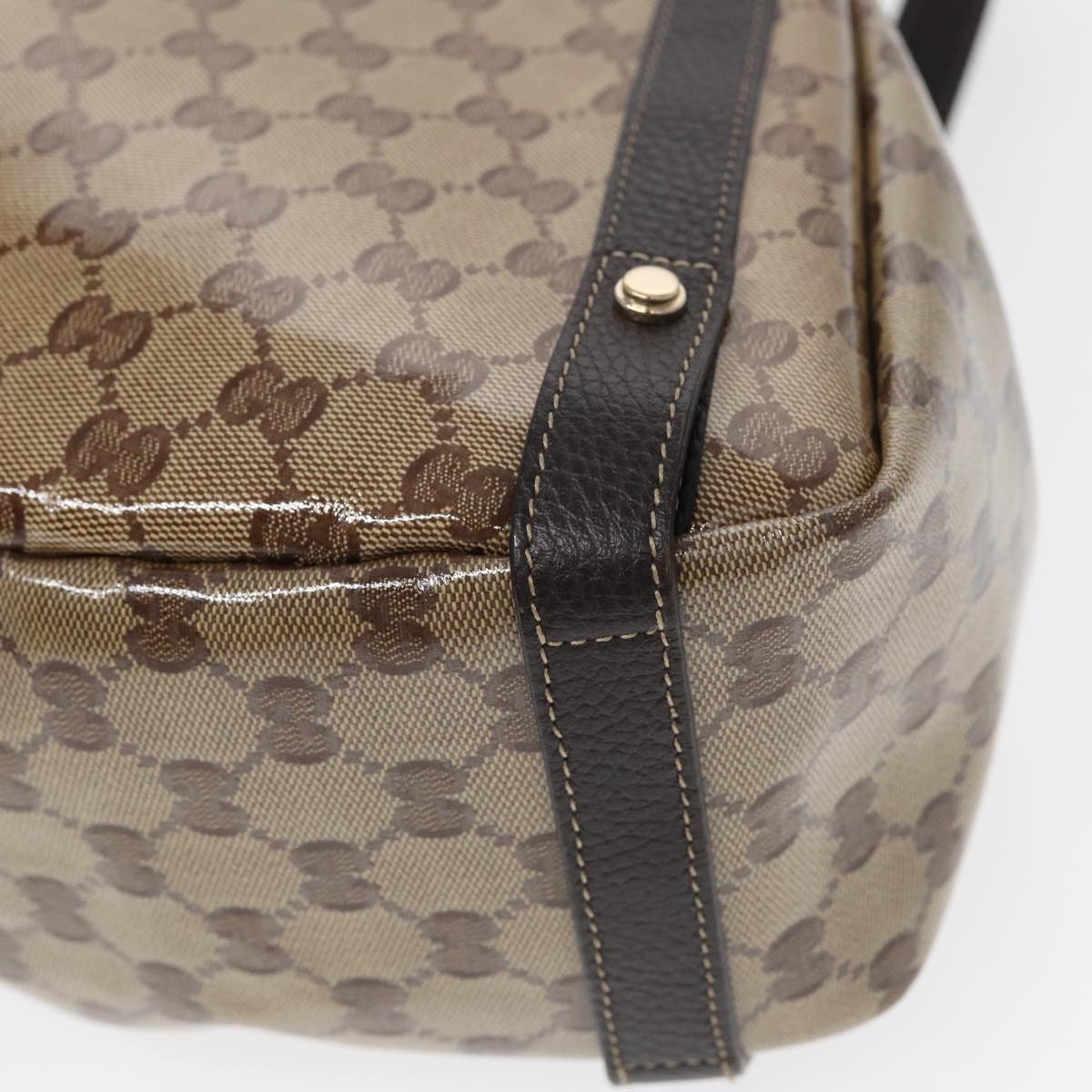 GUCCI GG Crystal Tote Bag Gold Beige 293578 ki4856A