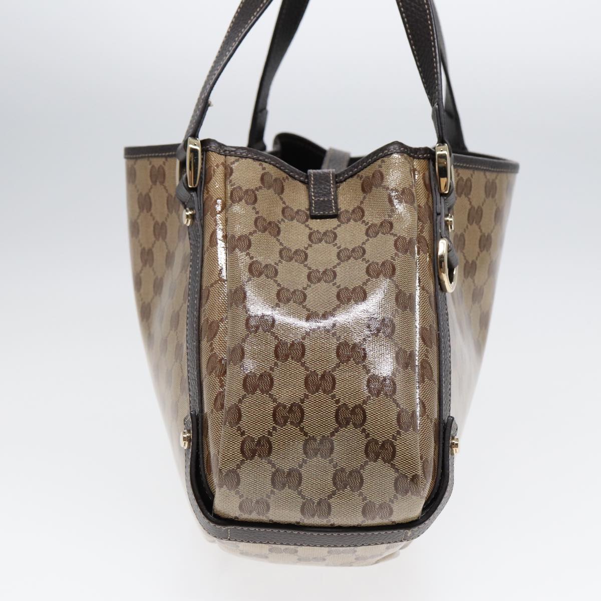 GUCCI GG Crystal Tote Bag Gold Beige 293578 ki4856A
