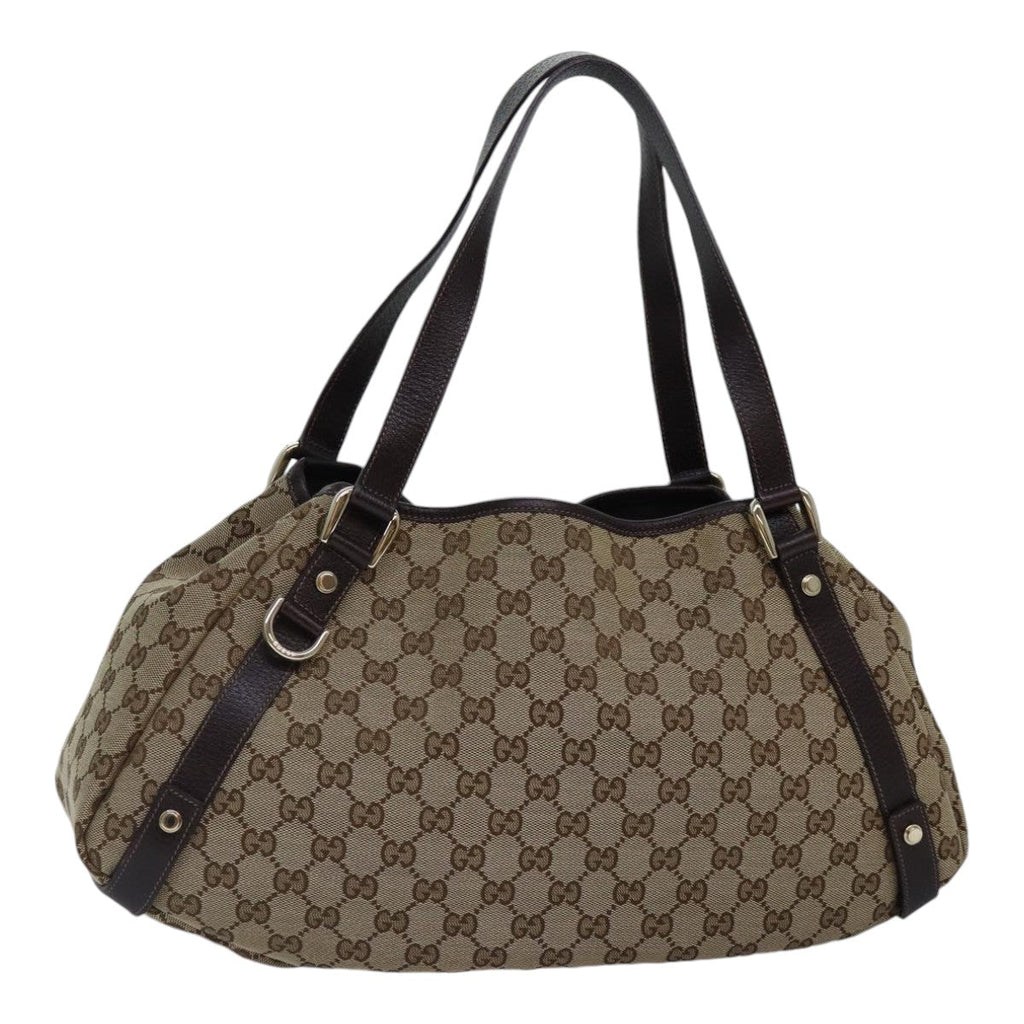 GUCCI GG Canvas Tote Bag Gold Beige 130736 ki4869