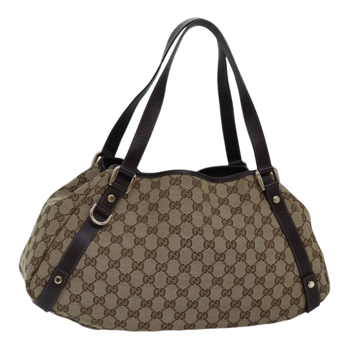 GUCCI GG Canvas Tote Bag Gold Beige 130736 ki4869