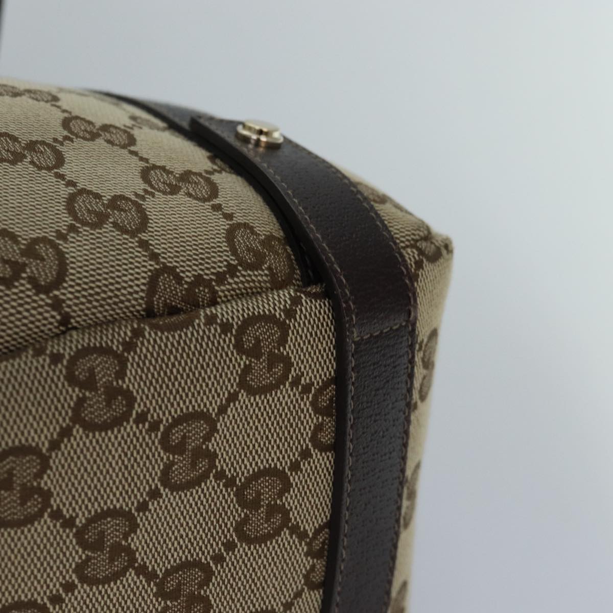 GUCCI GG Canvas Tote Bag Gold Beige 130736 ki4869