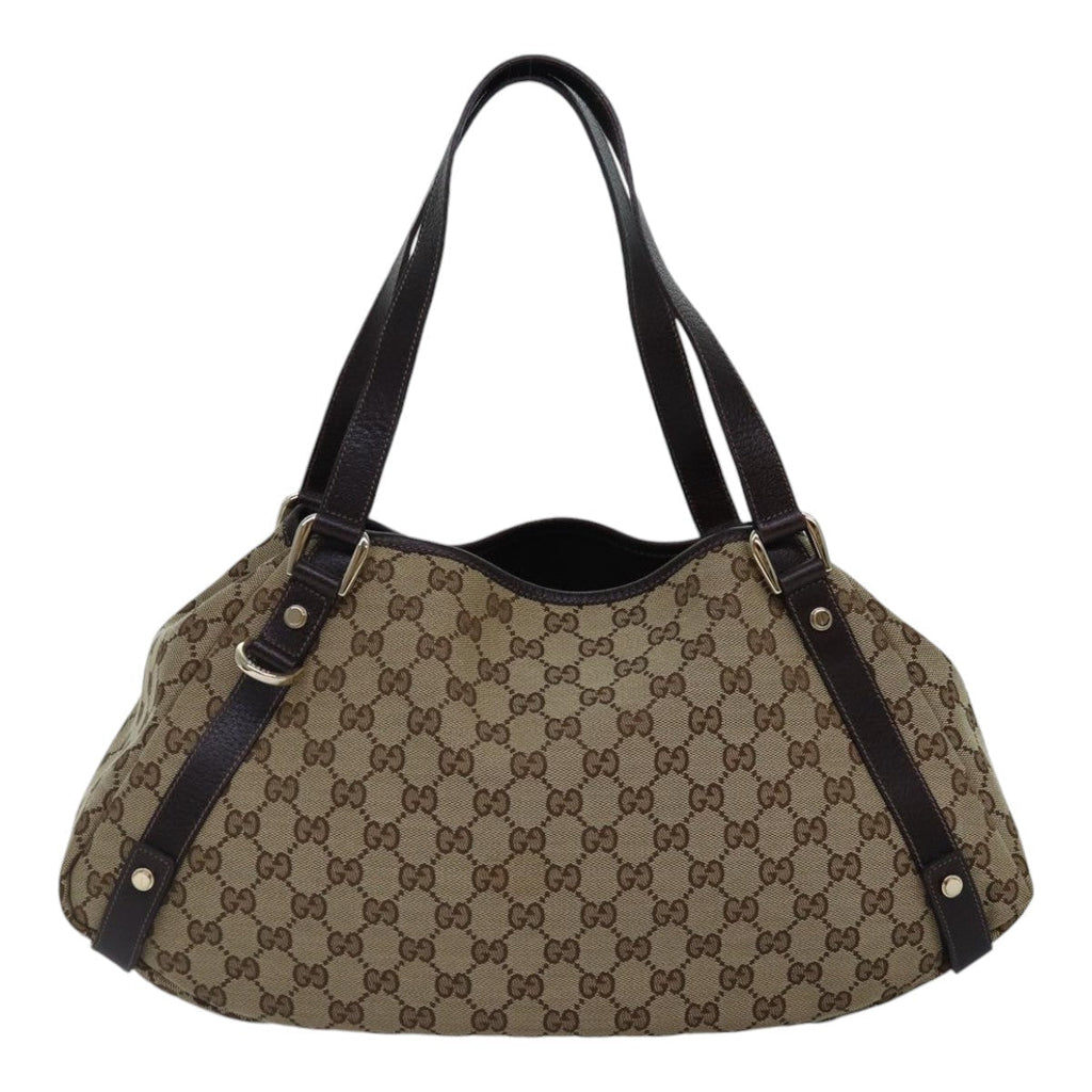 GUCCI GG Canvas Tote Bag Gold Beige 130736 ki4869