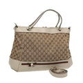 GUCCI GG Canvas Web Sherry Line Tote Bag 2way Red Beige Green 257349 ki4871