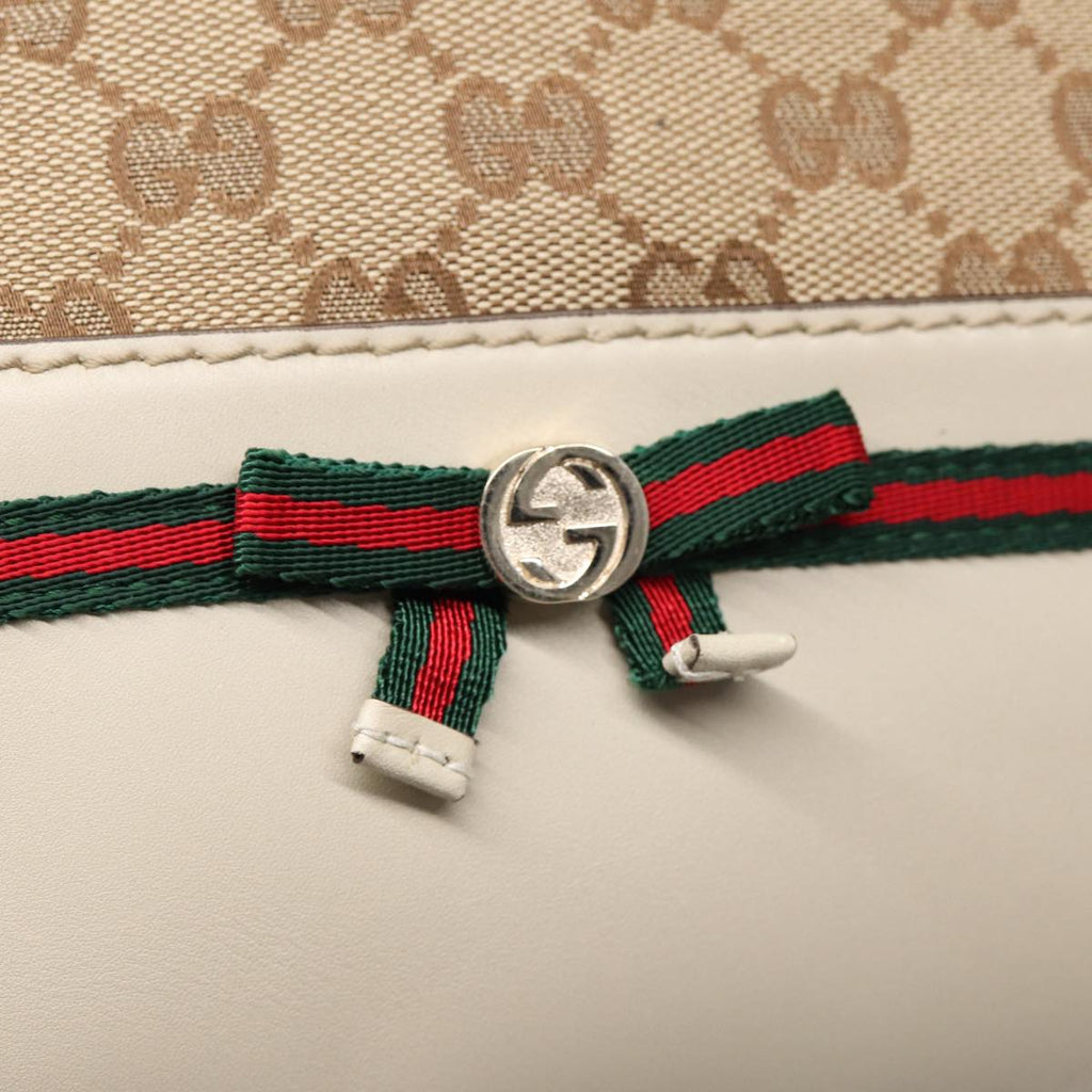 GUCCI GG Canvas Web Sherry Line Tote Bag 2way Red Beige Green 257349 ki4871