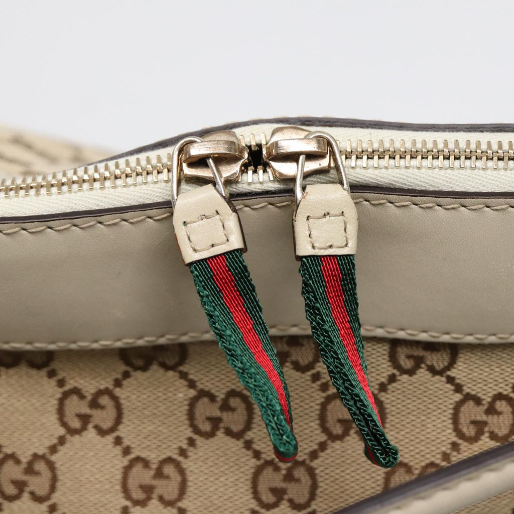 GUCCI GG Canvas Web Sherry Line Tote Bag 2way Red Beige Green 257349 ki4871
