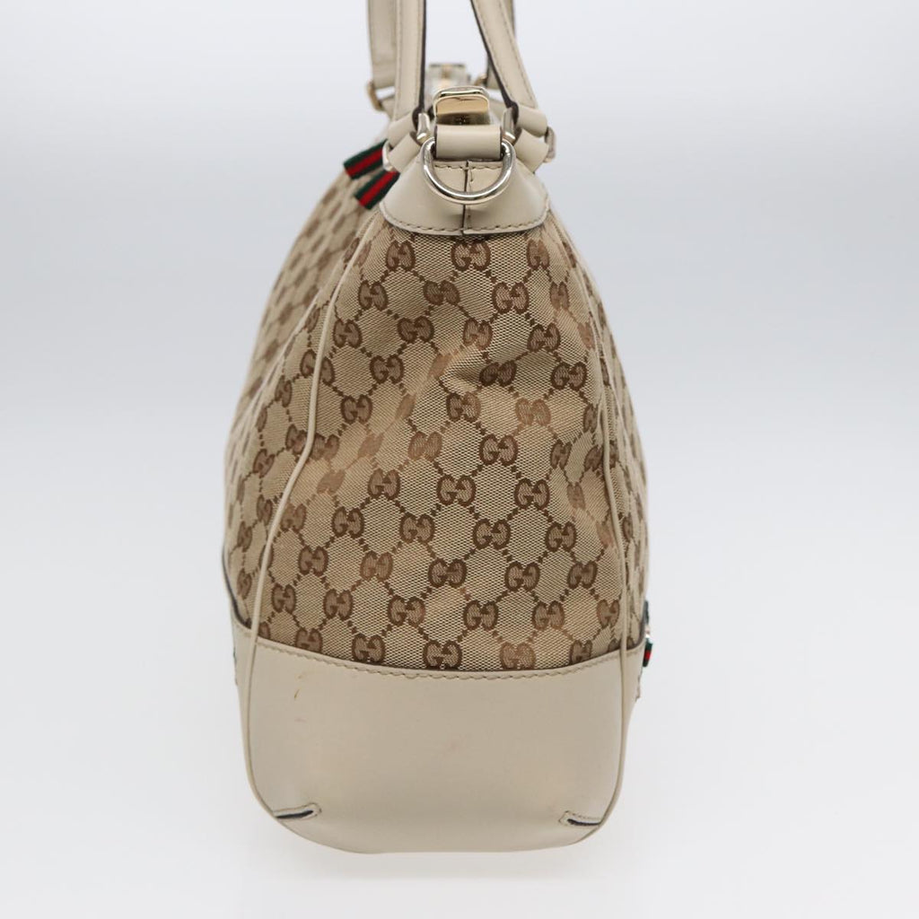 GUCCI GG Canvas Web Sherry Line Tote Bag 2way Red Beige Green 257349 ki4871
