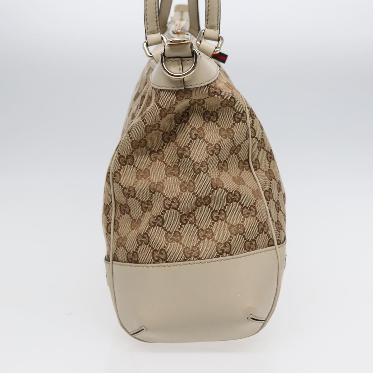 GUCCI GG Canvas Web Sherry Line Tote Bag 2way Red Beige Green 257349 ki4871