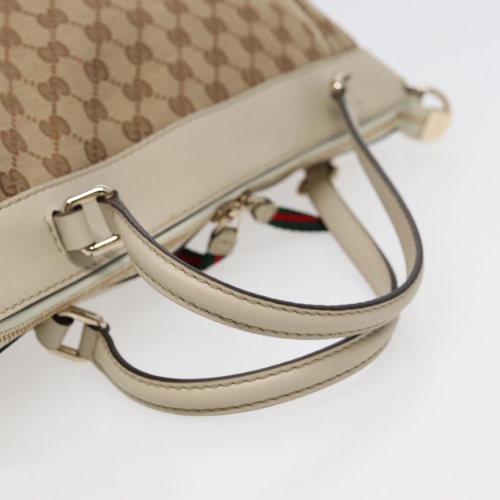 GUCCI GG Canvas Web Sherry Line Tote Bag 2way Red Beige Green 257349 ki4871