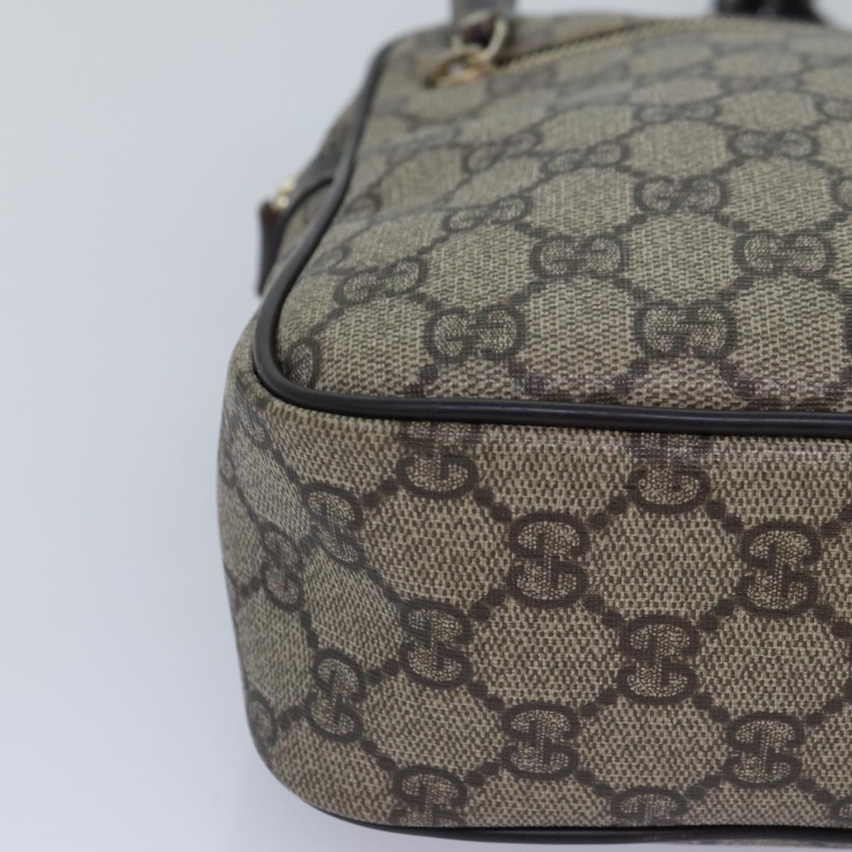 GUCCI GG Supreme Shoulder Bag PVC Leather Beige Brown gold 233268 ki4872