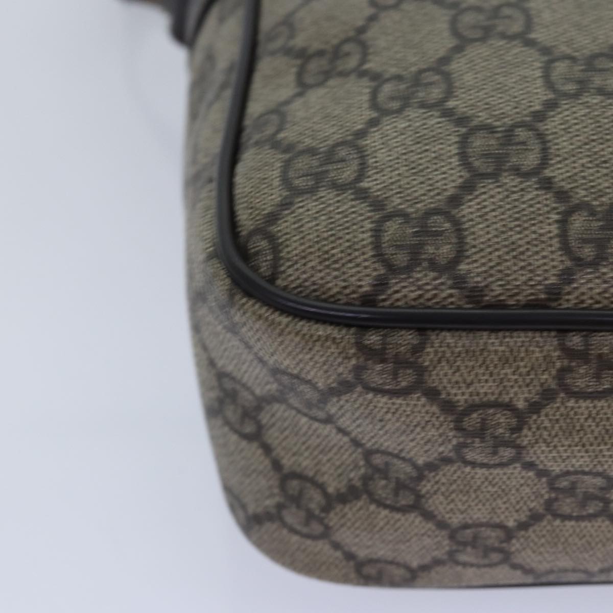 GUCCI GG Supreme Shoulder Bag PVC Leather Beige Brown gold 233268 ki4872