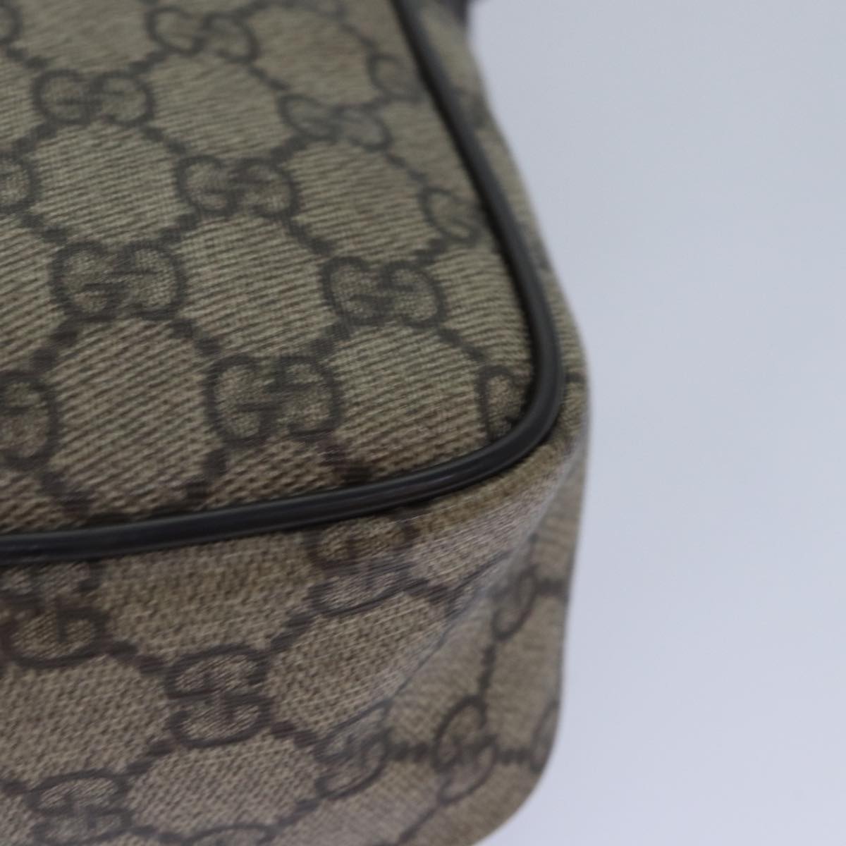 GUCCI GG Supreme Shoulder Bag PVC Leather Beige Brown gold 233268 ki4872