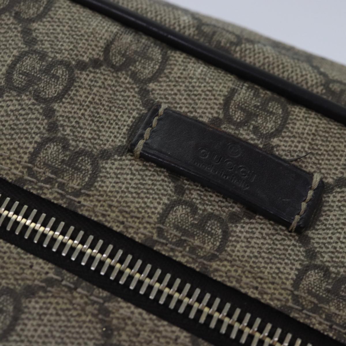 GUCCI GG Supreme Shoulder Bag PVC Leather Beige Brown gold 233268 ki4872