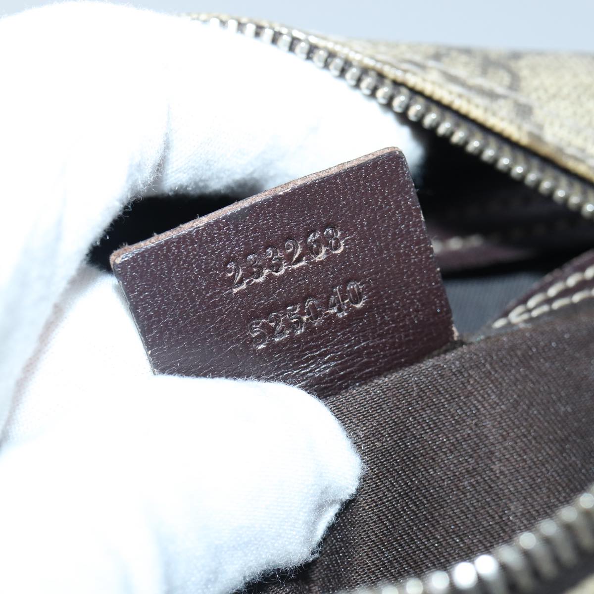 GUCCI GG Supreme Shoulder Bag PVC Leather Beige Brown gold 233268 ki4872