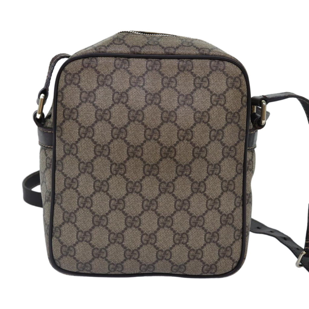 GUCCI GG Supreme Shoulder Bag PVC Leather Beige Brown gold 233268 ki4872