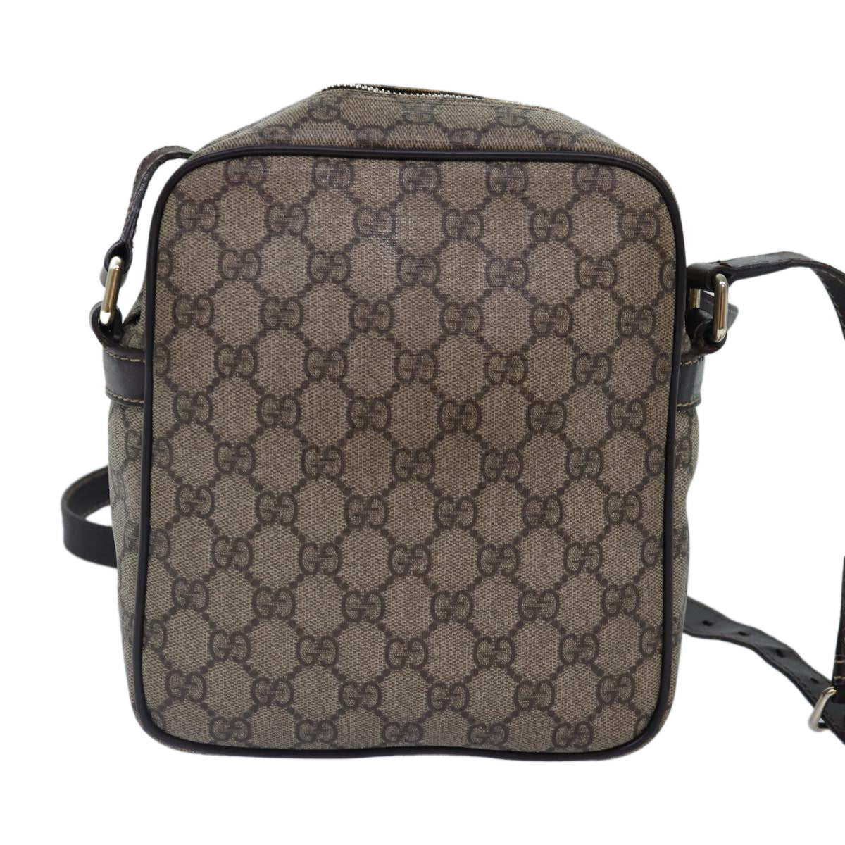 GUCCI GG Supreme Shoulder Bag PVC Leather Beige Brown gold 233268 ki4872