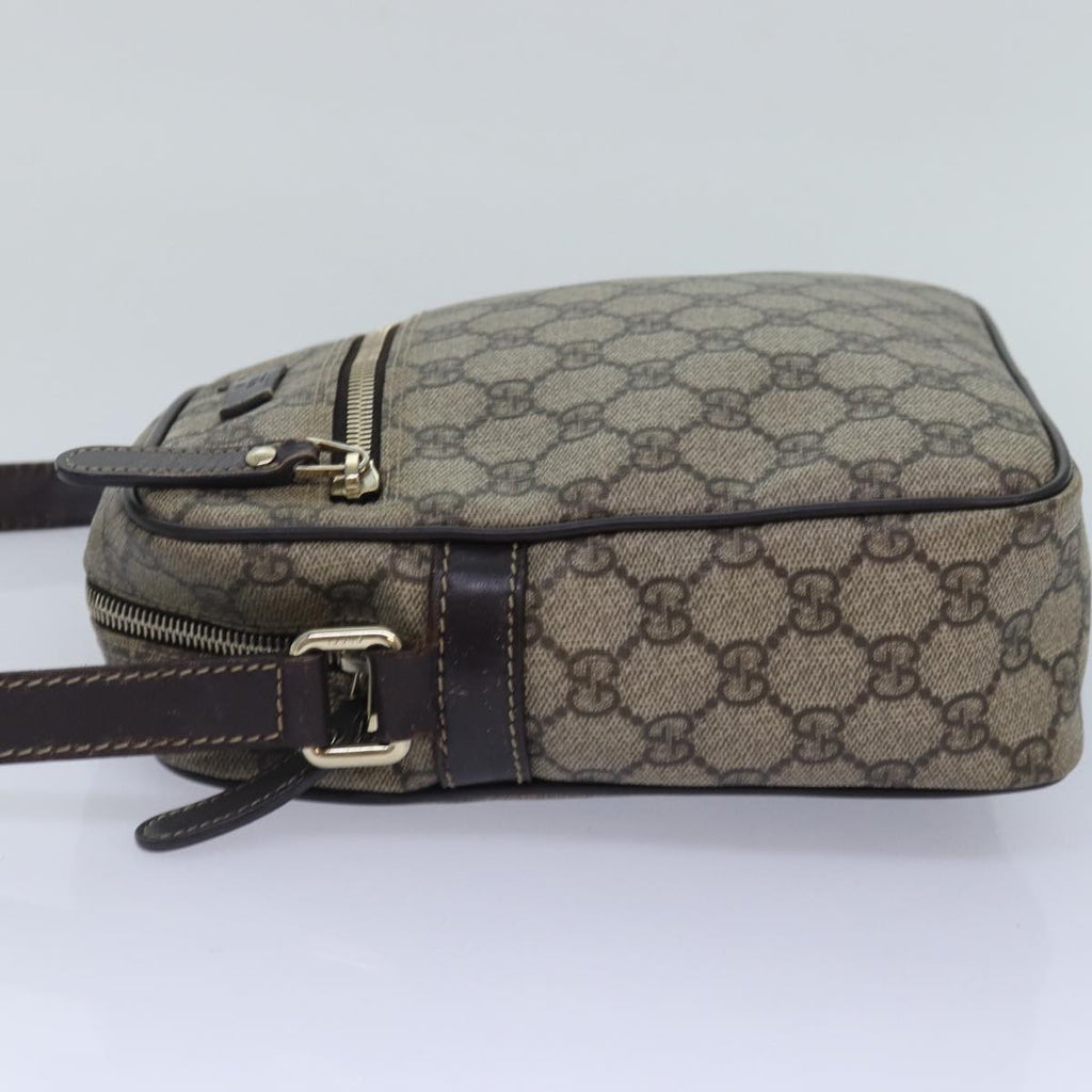 GUCCI GG Supreme Shoulder Bag PVC Leather Beige Brown gold 233268 ki4872