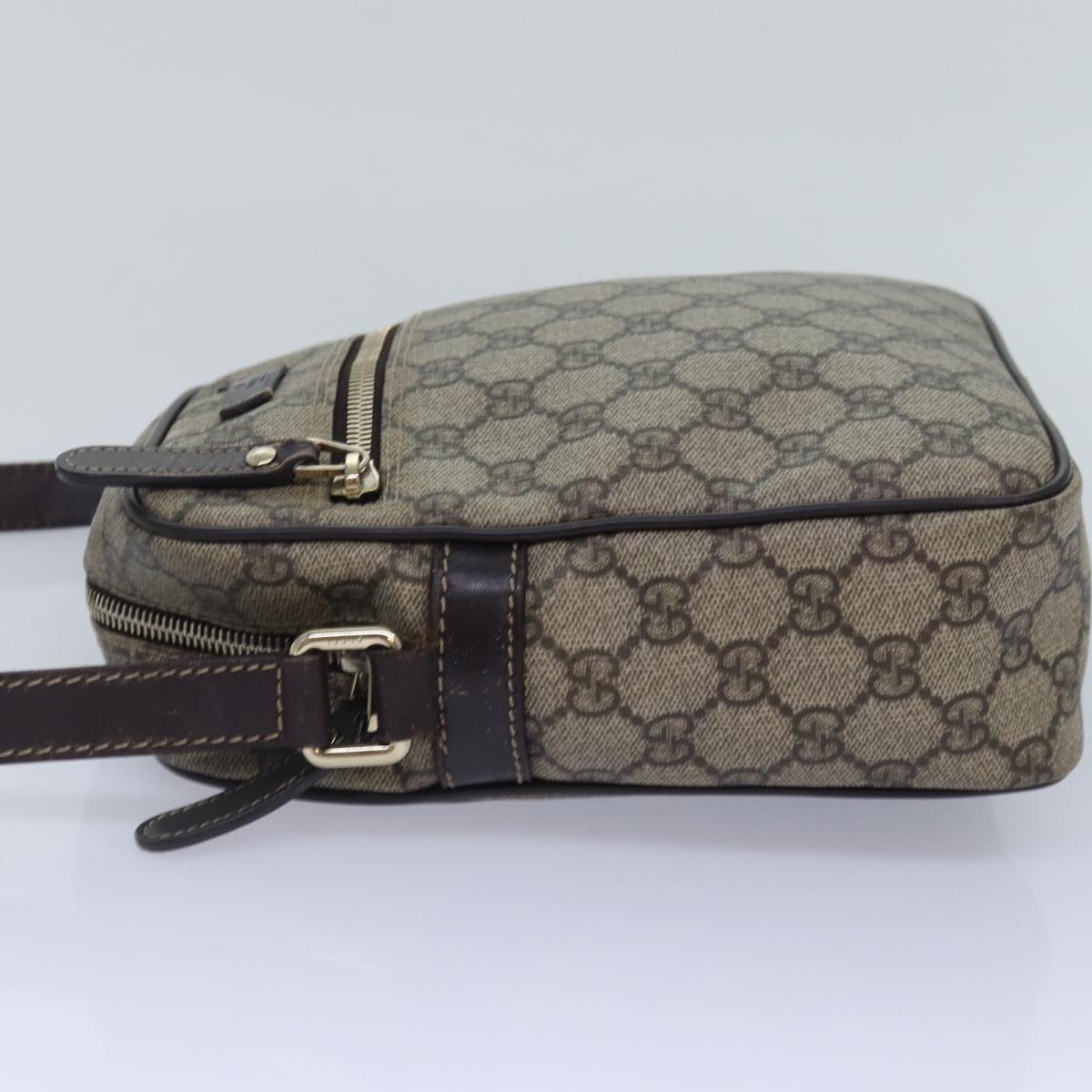 GUCCI GG Supreme Shoulder Bag PVC Leather Beige Brown gold 233268 ki4872