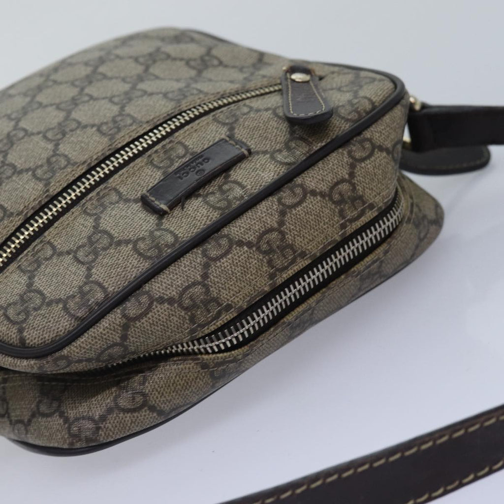 GUCCI GG Supreme Shoulder Bag PVC Leather Beige Brown gold 233268 ki4872