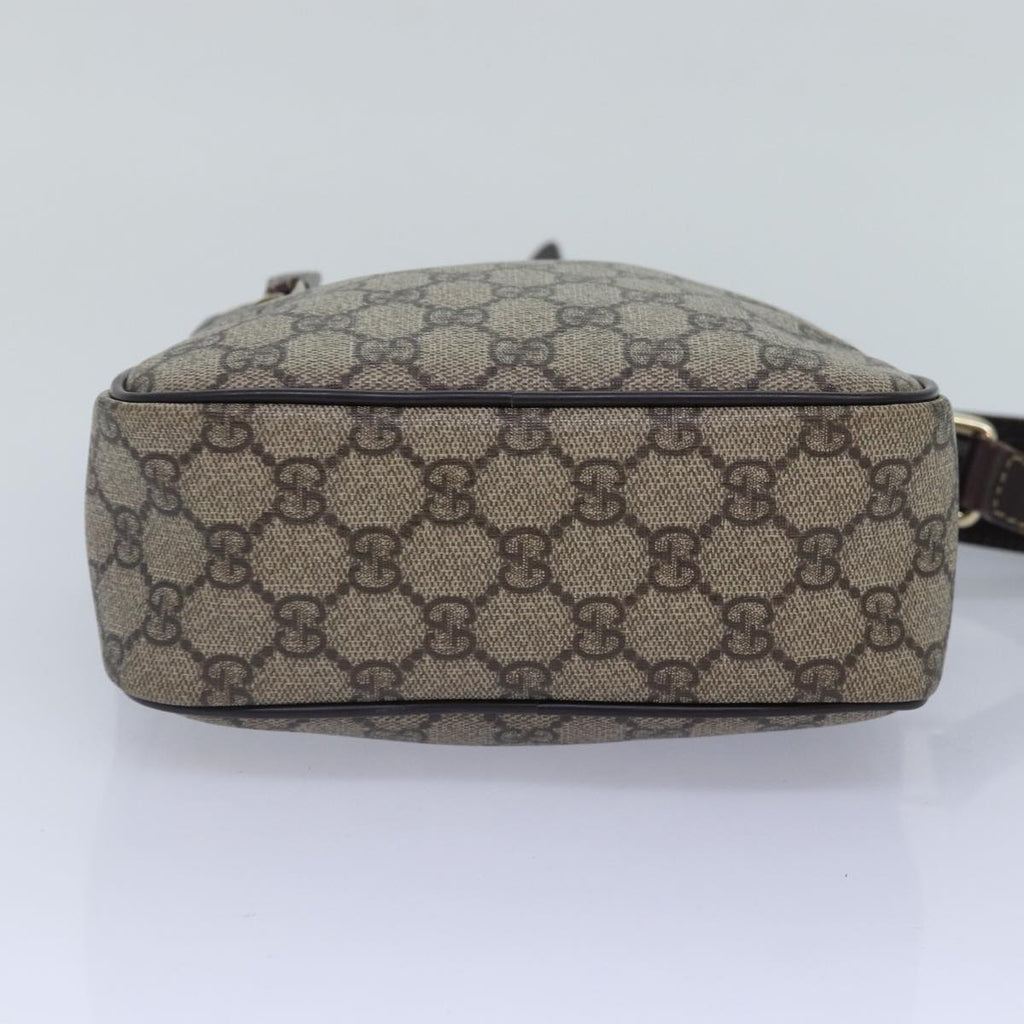 GUCCI GG Supreme Shoulder Bag PVC Leather Beige Brown gold 233268 ki4872