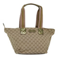 GUCCI GG Canvas Sherry Line Tote Bag Beige Pink gold 131230 ki4879