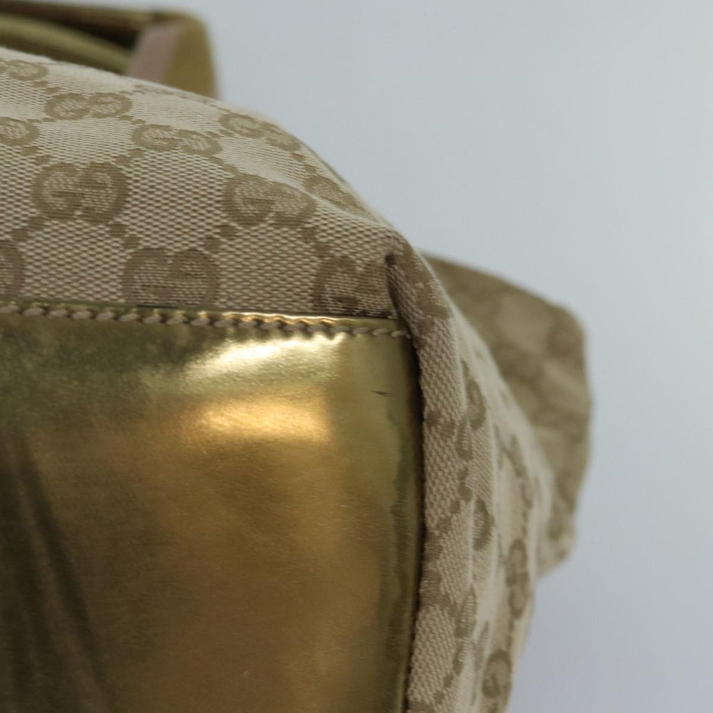 GUCCI GG Canvas Sherry Line Tote Bag Beige Pink gold 131230 ki4879