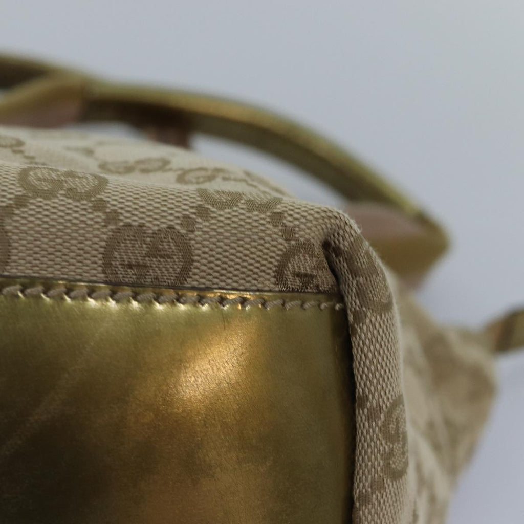 GUCCI GG Canvas Sherry Line Tote Bag Beige Pink gold 131230 ki4879