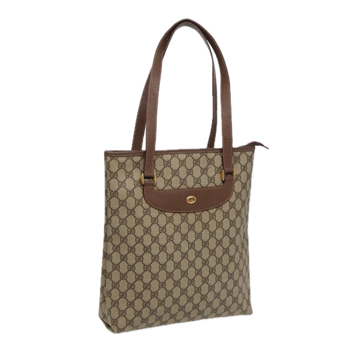 GUCCI GG Supreme Tote Bag PVC Beige Gold 002 615 6130 ki4890