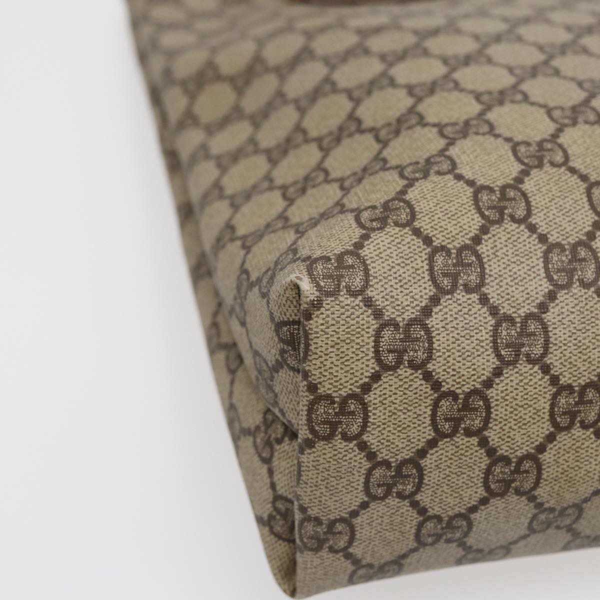 GUCCI GG Supreme Tote Bag PVC Beige Gold 002 615 6130 ki4890