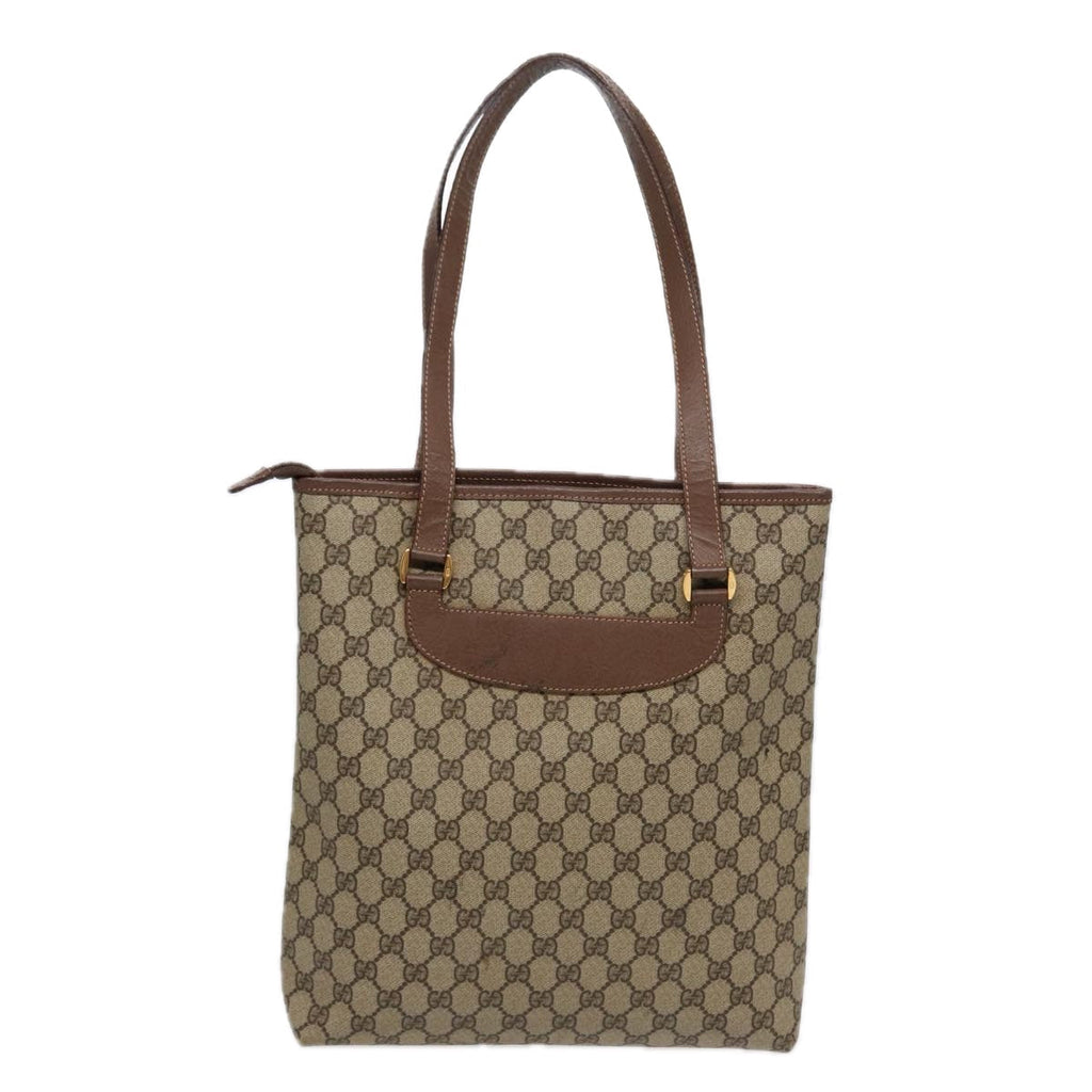 GUCCI GG Supreme Tote Bag PVC Beige Gold 002 615 6130 ki4890