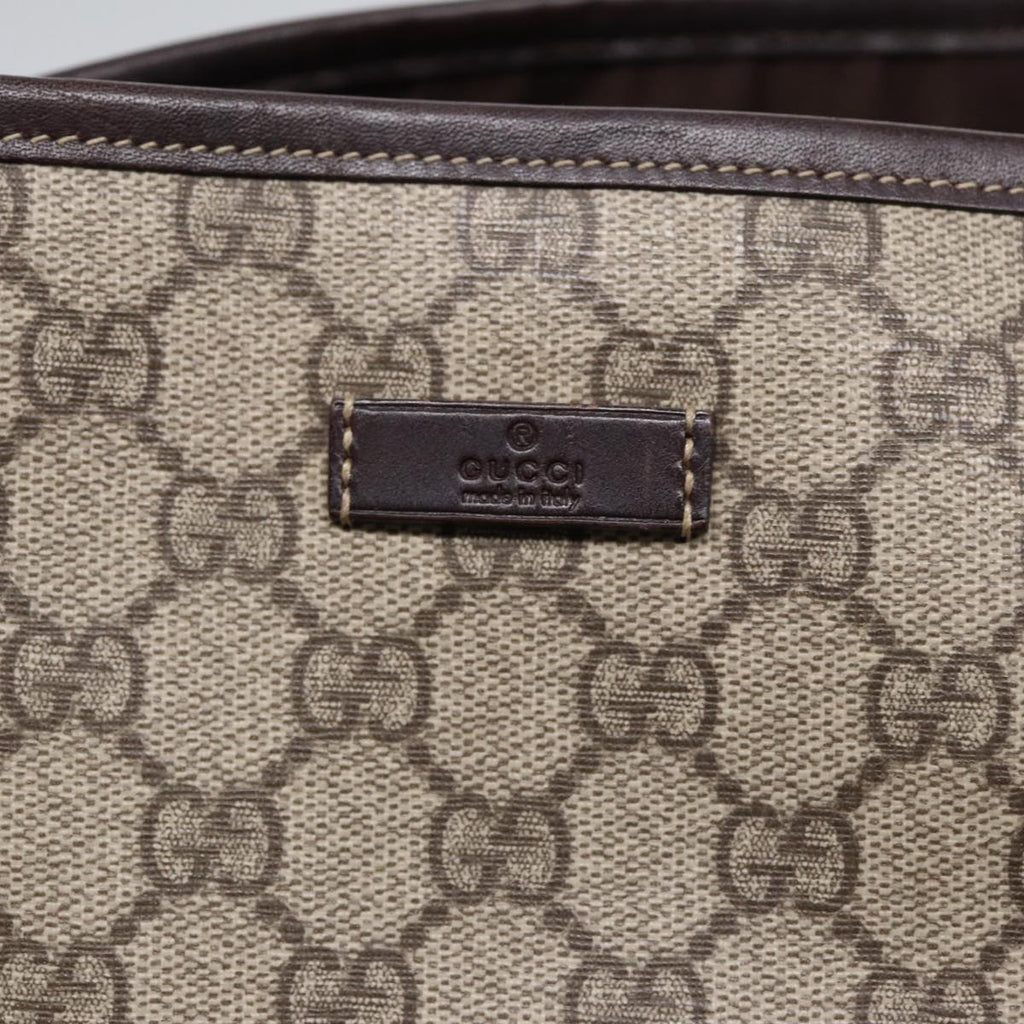 GUCCI GG Supreme Tote Bag PVC Beige Gold 223668 ki4895
