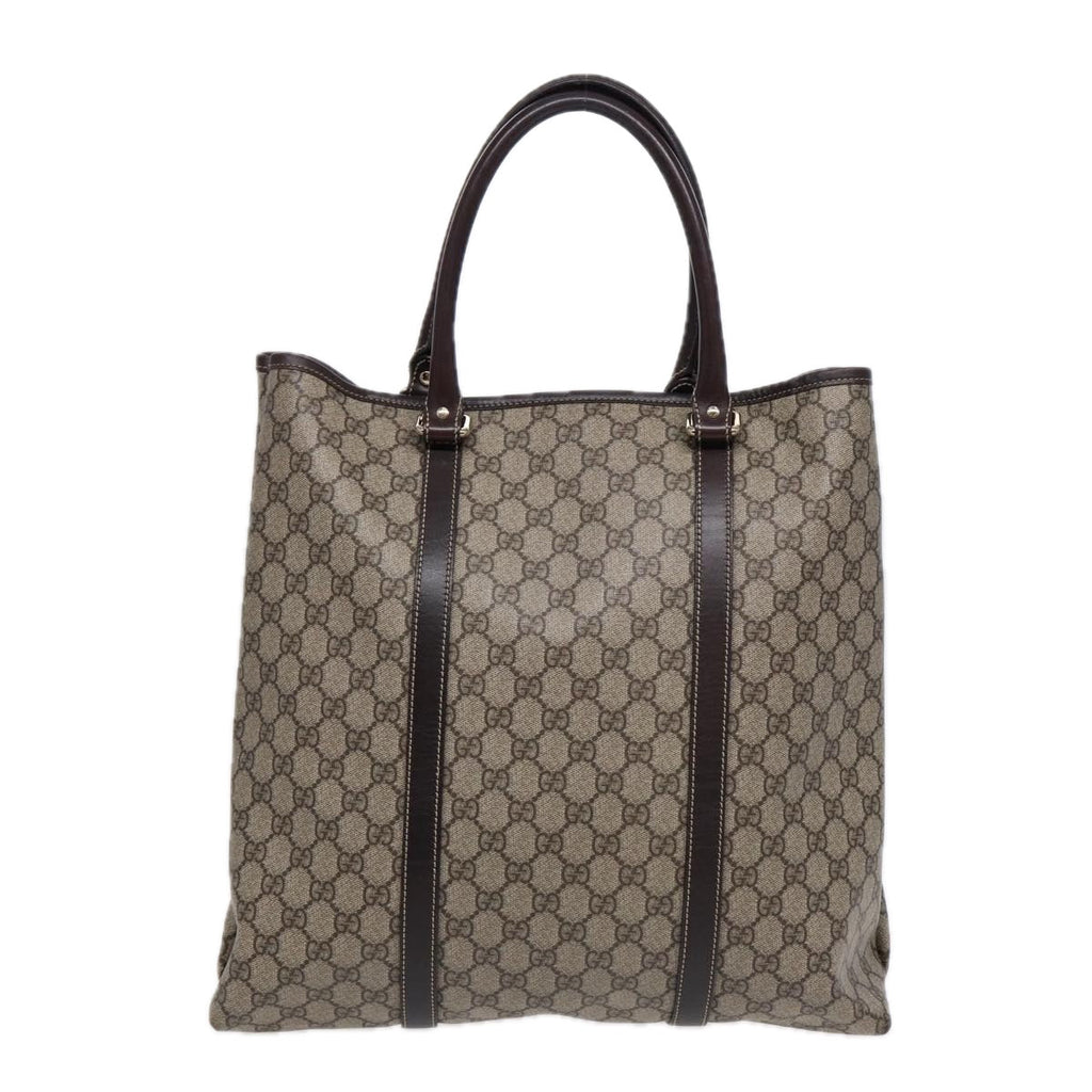 GUCCI GG Supreme Tote Bag PVC Beige Gold 223668 ki4895