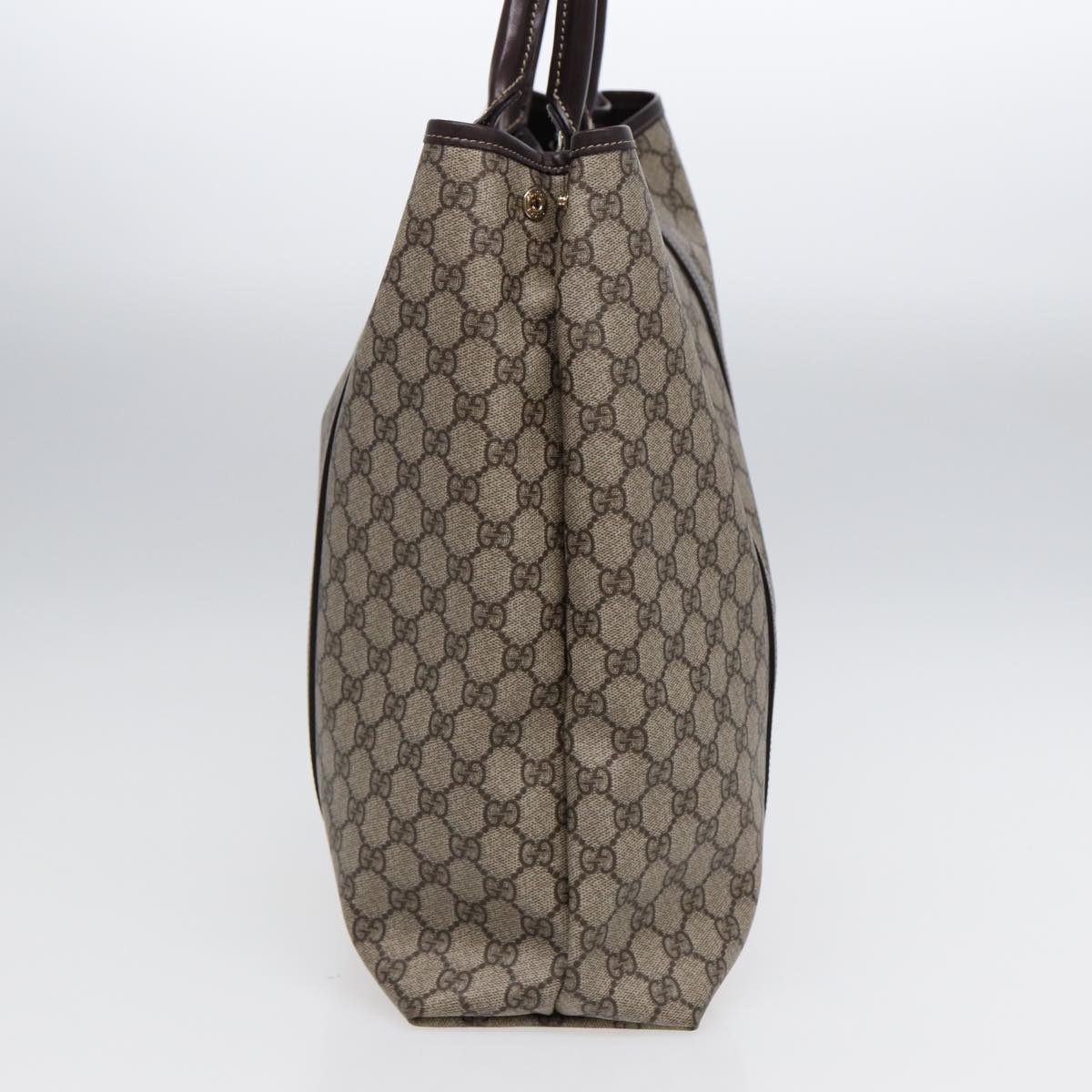 GUCCI GG Supreme Tote Bag PVC Beige Gold 223668 ki4895