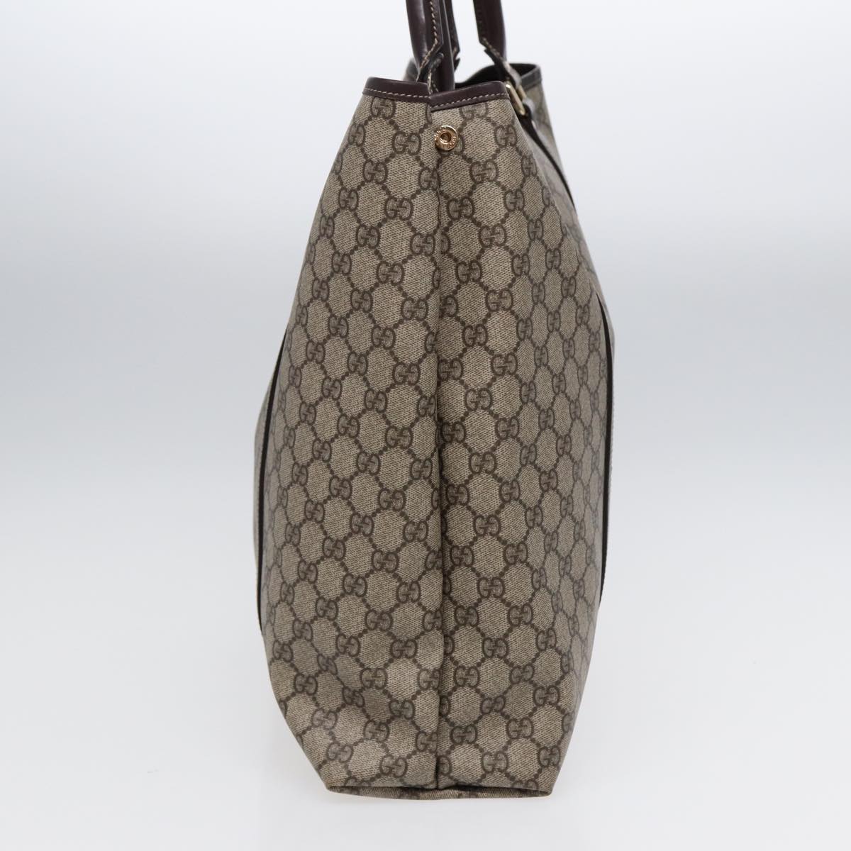 GUCCI GG Supreme Tote Bag PVC Beige Gold 223668 ki4895