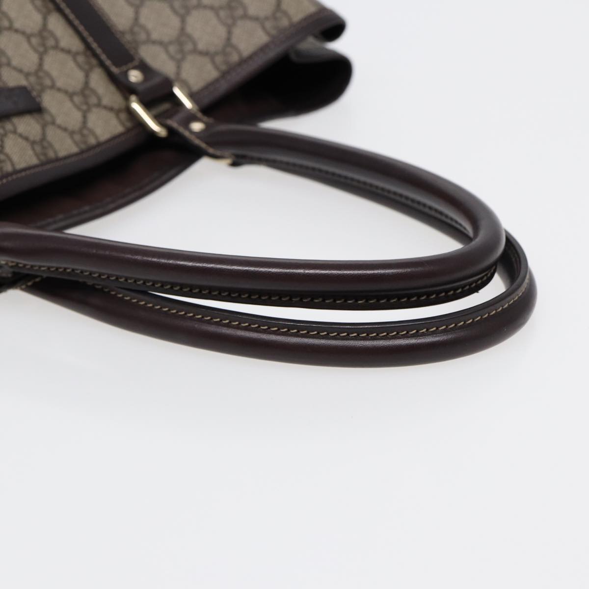 GUCCI GG Supreme Tote Bag PVC Beige Gold 223668 ki4895