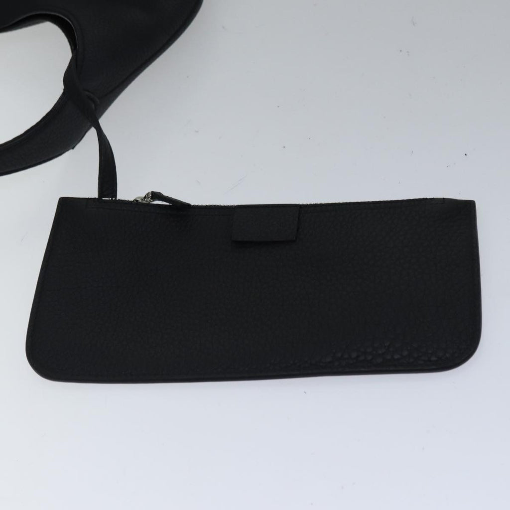 GUCCI New Jackie Shoulder Bag Leather Black ki4908