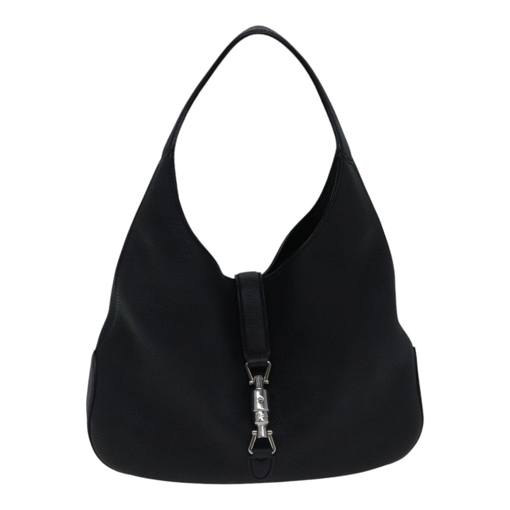 GUCCI New Jackie Shoulder Bag Leather Black ki4908