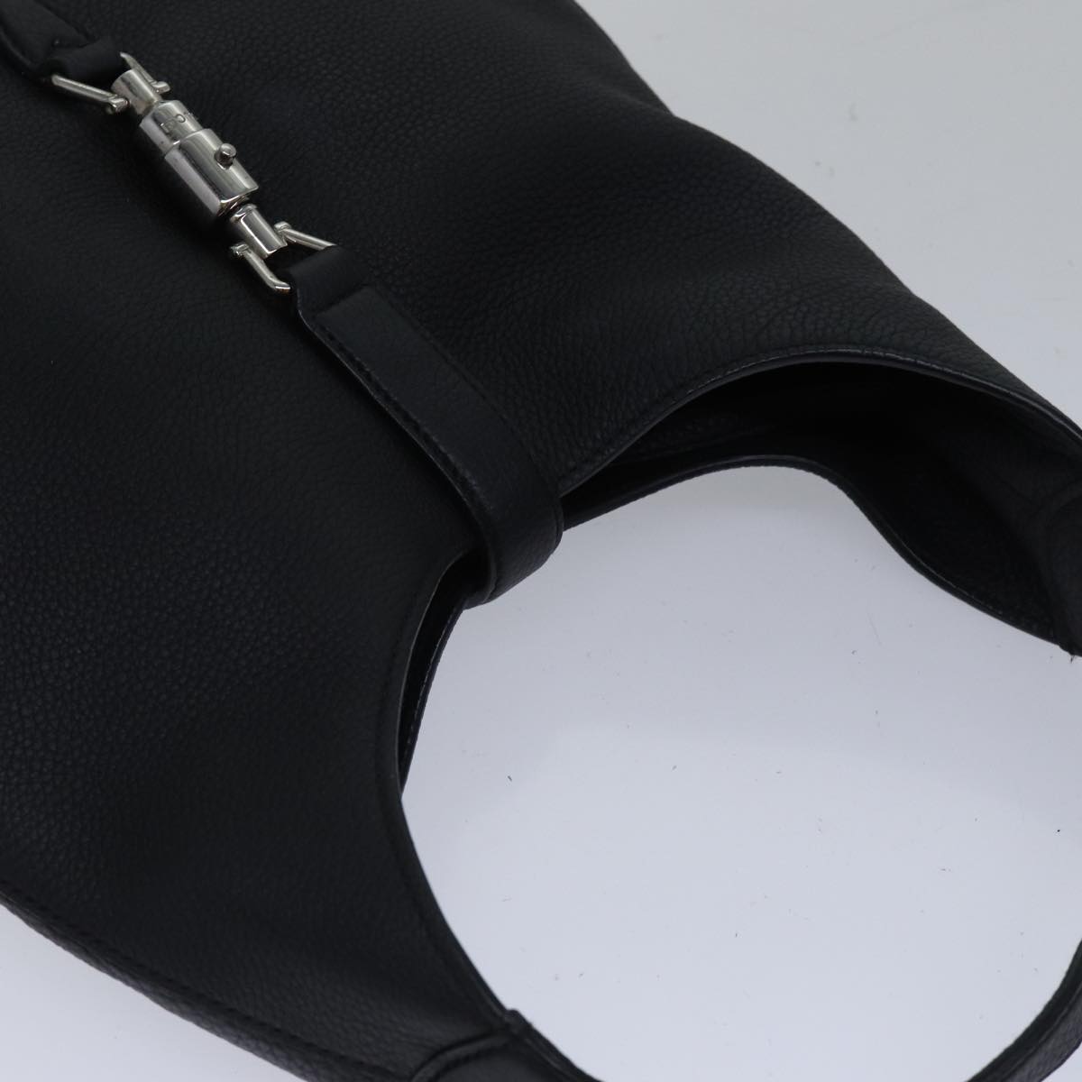 GUCCI New Jackie Shoulder Bag Leather Black ki4908