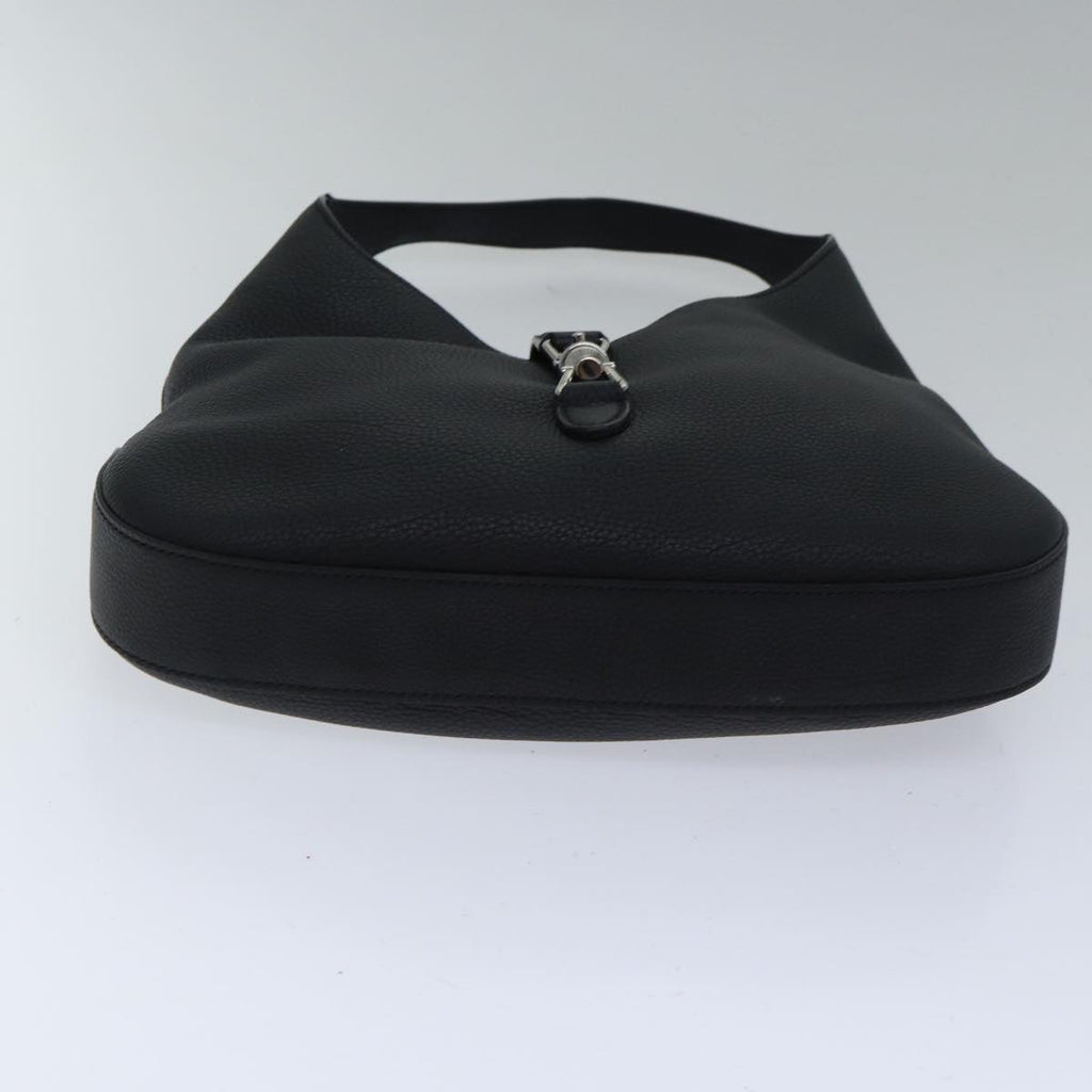 GUCCI New Jackie Shoulder Bag Leather Black ki4908